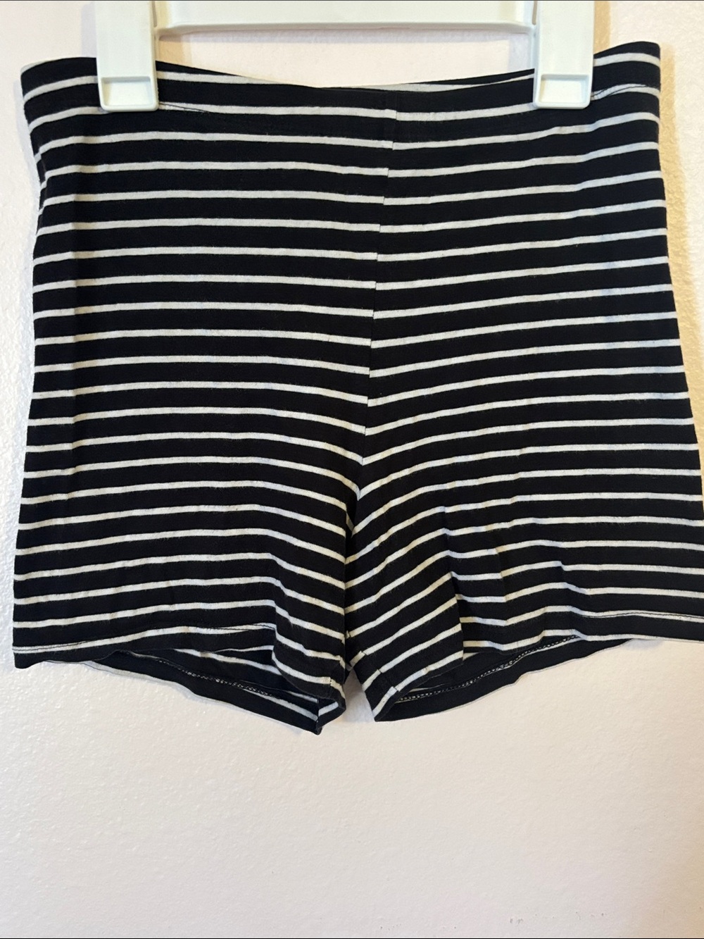 Forever 21 Woman’s Y2K Black and White Striped High Waist Knit Shorts, Size S